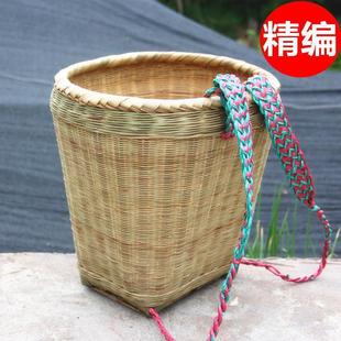 Bamboo Basket Bamboo Basket Adult Household Sichuan Bamboo Basket Shopping Bamboo Basket Tea Picking Traditional Dance