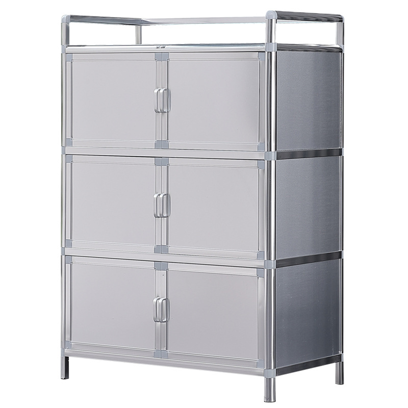Economía de aleación de aluminio cocina armario armario de almacenamiento doméstico armario de té armario de comedor balcón armario de almacenamiento multicapa armario