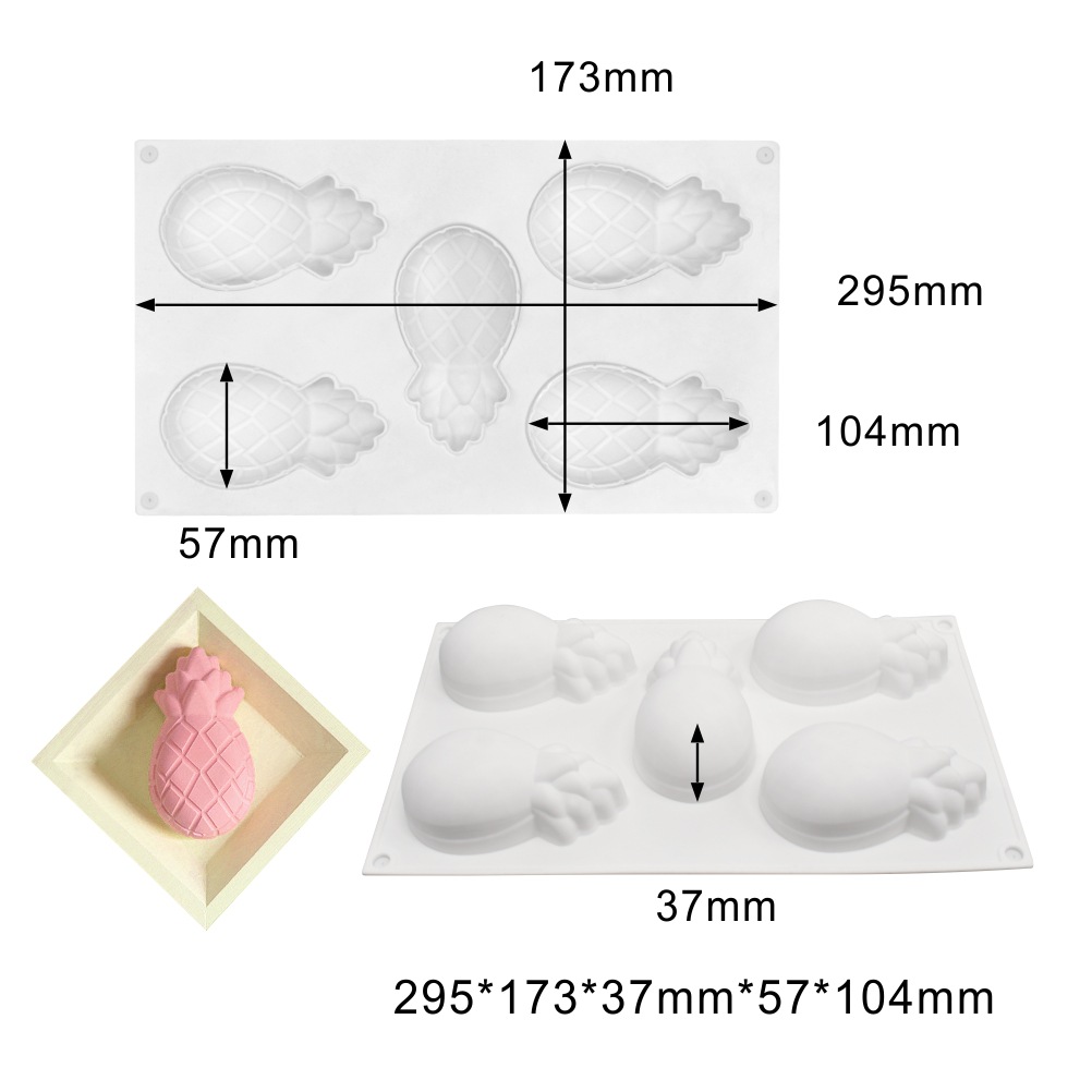 Melocotón manzana pera simulación fruta mousse pastel molde de silicona limón piña mango naranja cereza molde de postre