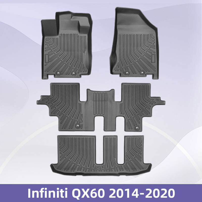 Para Infiniti QX60 2014 - 2020 3D para todo el tiempo TPE almohadilla para los pies almohadilla del maletero