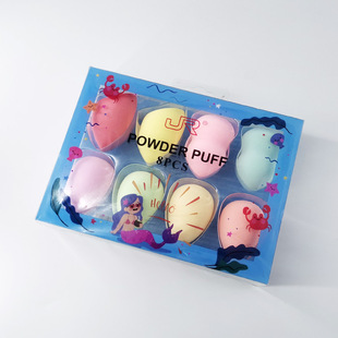 Pvc Boxed Beauty Egg Wholesale Non-Eating Powder Makeup Egg Gourd Sponge Wet and Dry Powder Puff Factory Direct Sale