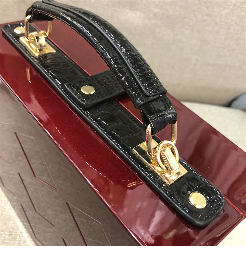 750g Weight Lock clasp Closure Type Women's All Seasons Arylic Cartoon Elegant Square Lock Clasp Handbag