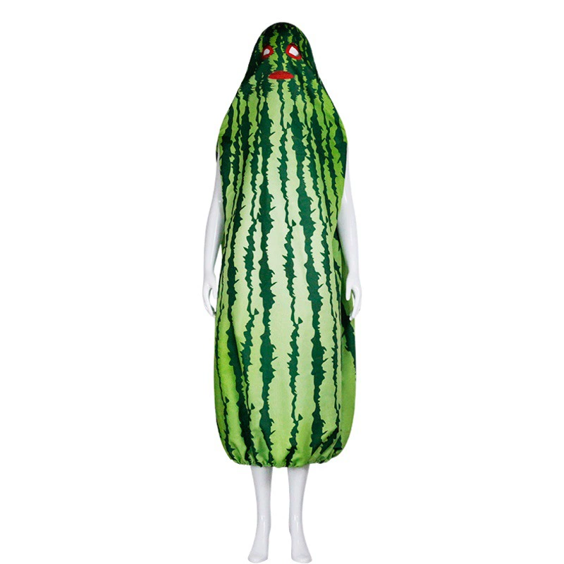 Модная рубашка с арбузным принтом для косплея, популярный комбинезон с принтом арбузной головы, горячий арбузный костюм для выступлений