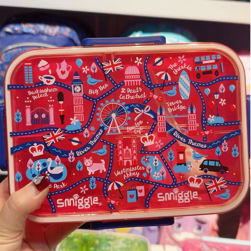 Fiambrera australiana smiggle para estudiantes de primaria y secundaria, lonchera de dibujos animados, lonchera de gran capacidad, caja de frutas para niños
