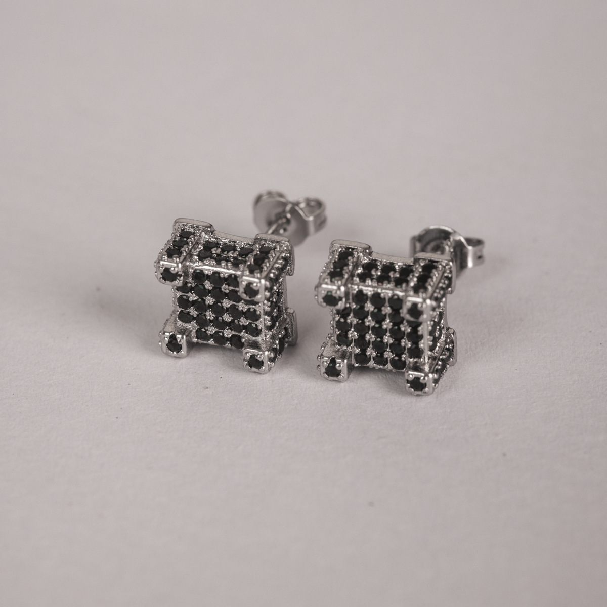 Orecchini 1pz placcati elettroliticamente rotondi quadrati personalità di strada dominante_voghion.com