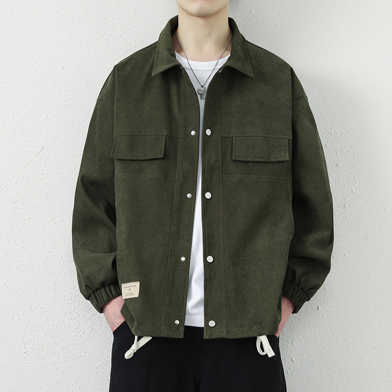 Jacketed 2024 spring autumn new lapel jacket, fashionable and high-end, work clothes, trendy brand casual men's clothing_voghion.com