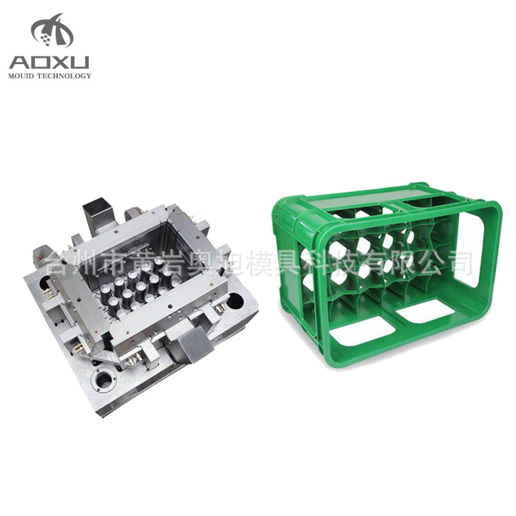 【奥旭模具】专业制造塑料筐模具 啤酒周转箱注塑模具