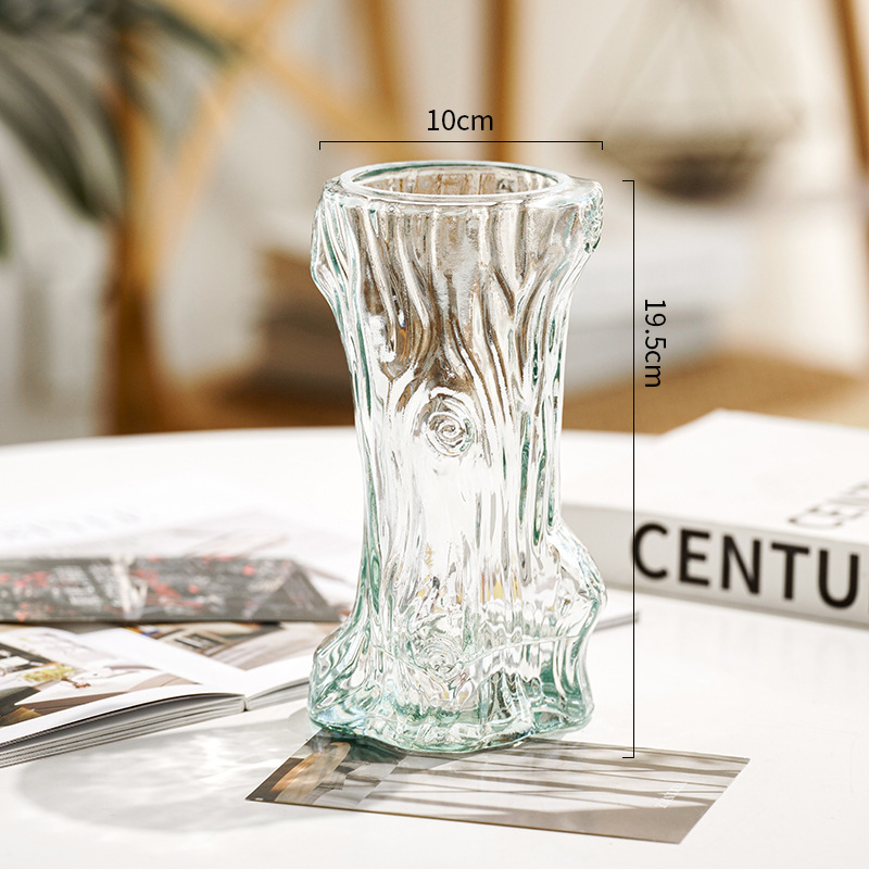 Flores creativas de árboles ricos, nuevas botellas de vidrio de viento idílico, floras hidropónicas de alto estilo, decoración interior de la sala de estar familiar