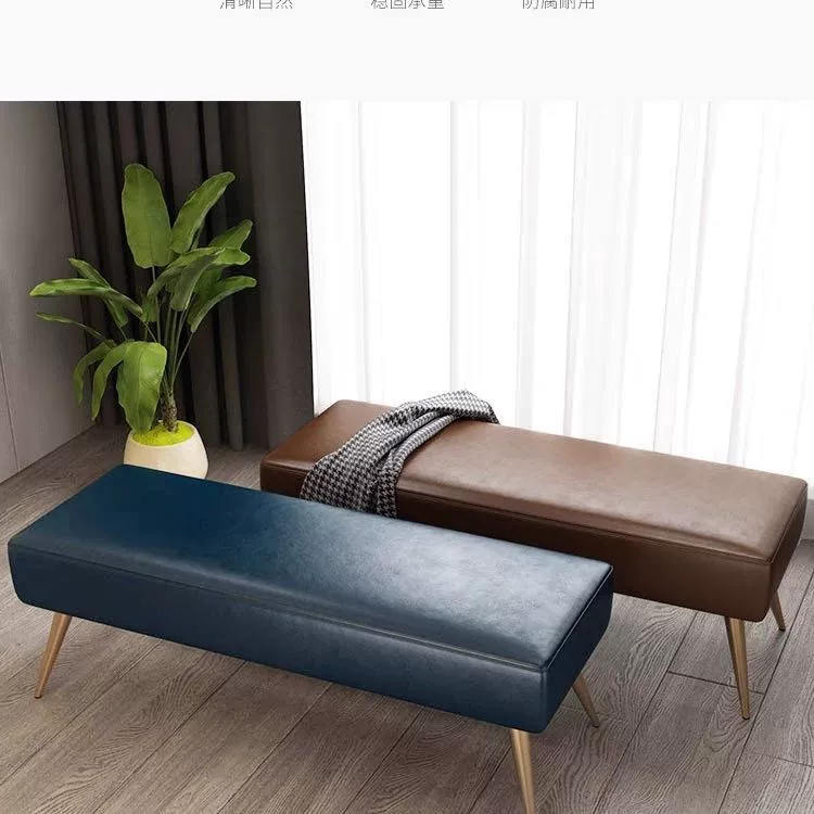 Легкий роскошный табурет для спальни, домашний табурет, длинная скамейка для гардеробной, диван-табурет для магазина одежды, простой скандинавский табурет для смены обуви в гостиной.