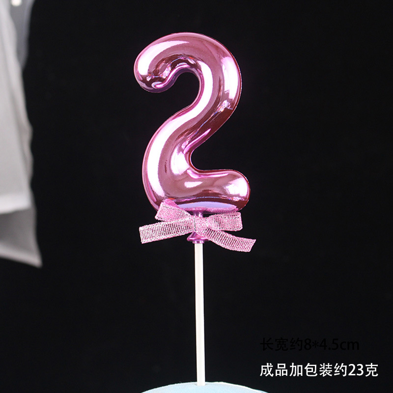 Decoración digital para pasteles 0-9, 3D oro/rosa, inserto para cumpleaños – Mayorista de Yiwu image 53