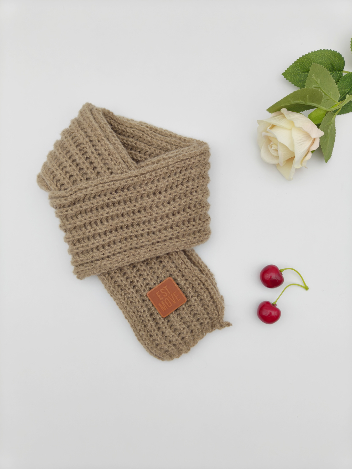 Baby bufandas otoño y invierno niños lana de punto collar coreano calentamiento collar universal estilo simple para hombres y mujeres