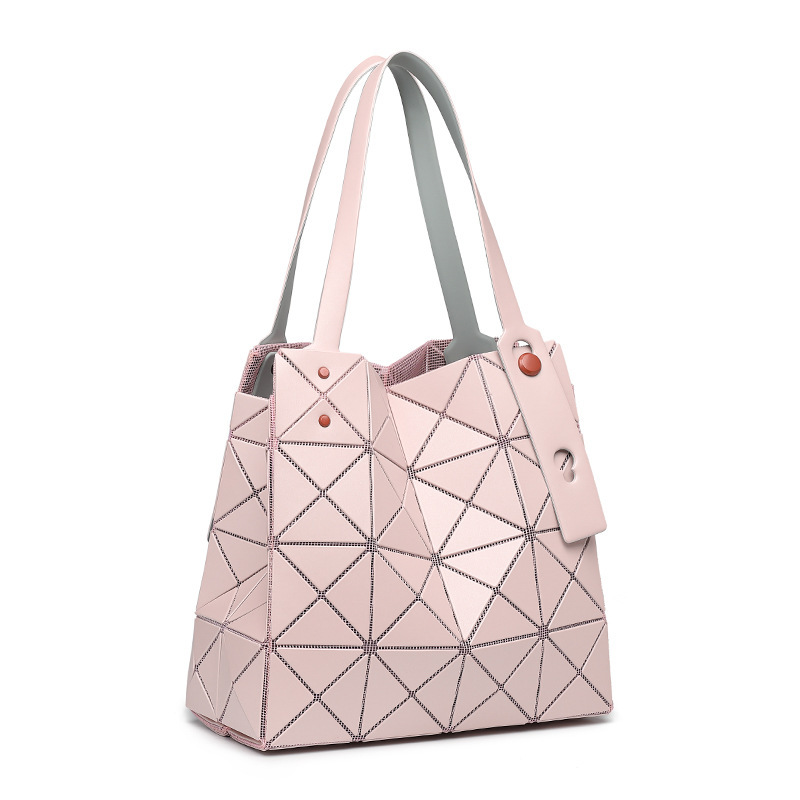 2025 New Summer Style Underarm Rhombus Geometric Stitching Bag Women's Color Nail Folding Shoulder Satchel Commuter Bag for Women
