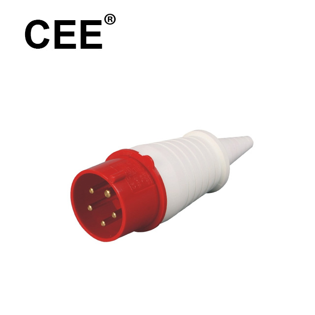 CEE-015L/025L工业插头红色IP4416A32A380V415V3P+N+ECE防水防尘