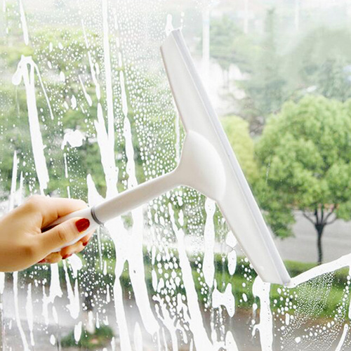 Soft glue glass wiper, multi-purpose anti-slip handle glass scraper, hanging window tile cleaning scraper