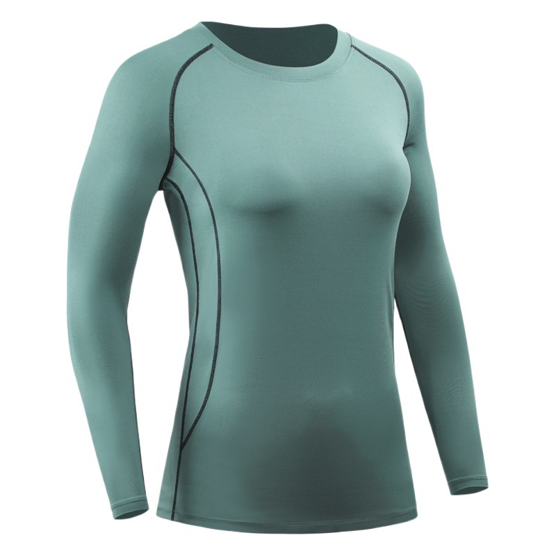 Medias deportivas para mujer ropa de entrenamiento elástica de manga larga adelgazamiento de secado rápido correr al aire libre danza baloncesto yoga camiseta