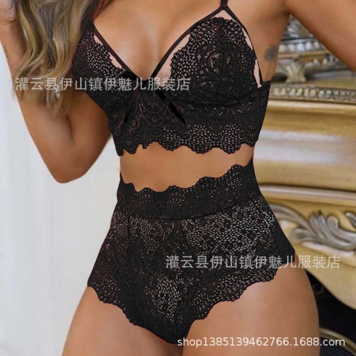 Sexy lingerie women's large size lace bra set backless vest sexy underwear bra set