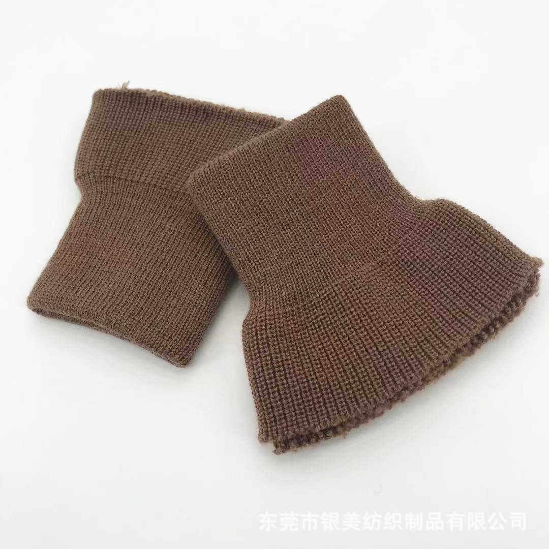 供应针织罗纹袖口平纹袖口螺纹羊毛袖口螺纹服装喇叭针织袖口