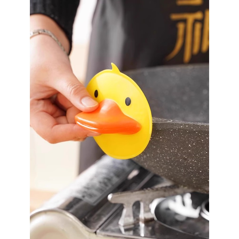 노란 오리 단열 장갑 두꺼운 미끄럼 방지 주방 가정용 냄비 커버 실리콘 덕빌 방지 핸드 마이크로파 오븐 단열 패드