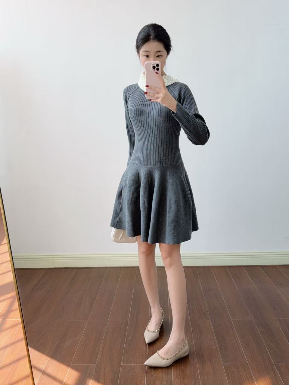 Elegant removable knitted long-sleeve
