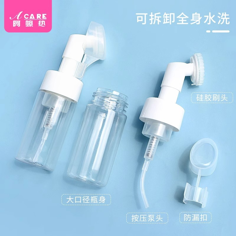- EXPRESS / Botella espumante / Mousse A1v - Botella de espuma de silicona cabeza de lavado de la cara cepillo espumante botella de prensa