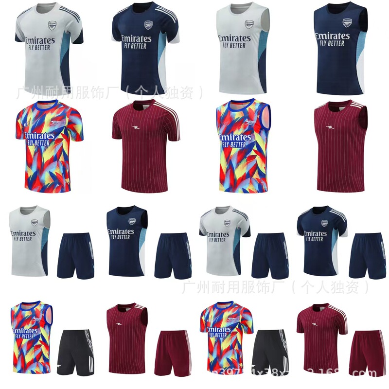 25/26 New Arsenal Jersey Short-Sleeved Sleeveless Training Uniform Casual Vest Football Team Sportswear Arsenal