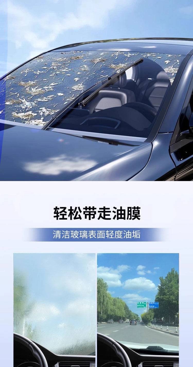 Rongli Oil Film Remover, Insect Residue Glass Cleaner, Winter -40 ℃ Large Capacity Car Windshield Washer Fluid for All Seasons