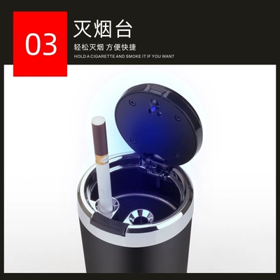 Car ashtray — Operation Press-Type Car Ashtray with
