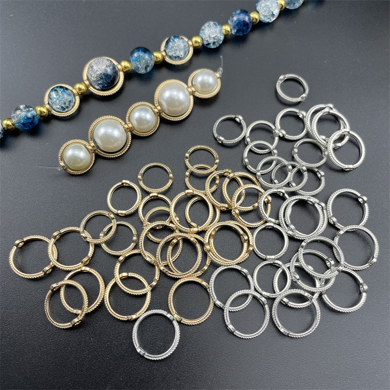 合金麻花套珠圈 夹珠直孔穿珠过珠圆圈 手工diy串珠饰品配件材料