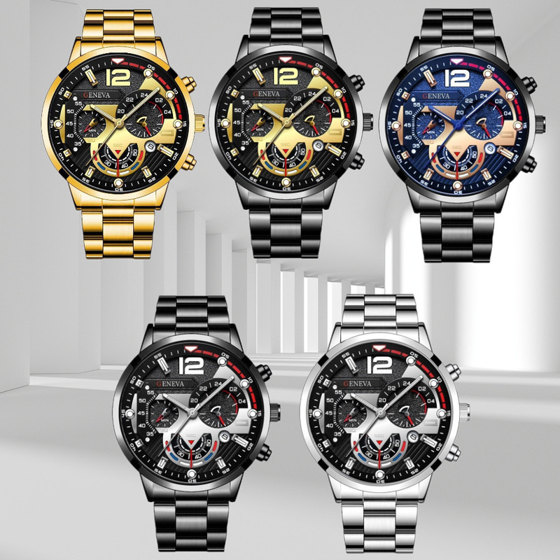 Popular Men's Watches, Men's Watches, Digital Fashion Calendar, Korean Version, Student Stainless Steel Quartz Watch, Men's Luminous Watch Popular Men's Watches, Men's Watches, Digital Fashion Calendar, Korean Version, Student Stainless Steel Quartz Watch, Men's Luminous Watch