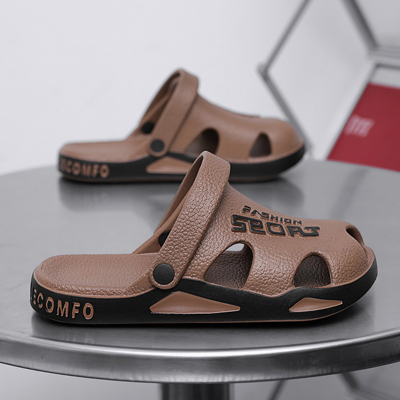 2025 nueva tendencia transfronteriza para hombres zapatos agujeros caseros al aire libre cómodos sandalias casuales ligeras al por mayor