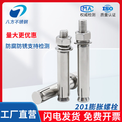 201膨胀螺丝不锈钢螺栓M6M8M10M12M14M16M18M20全螺纹304不锈钢