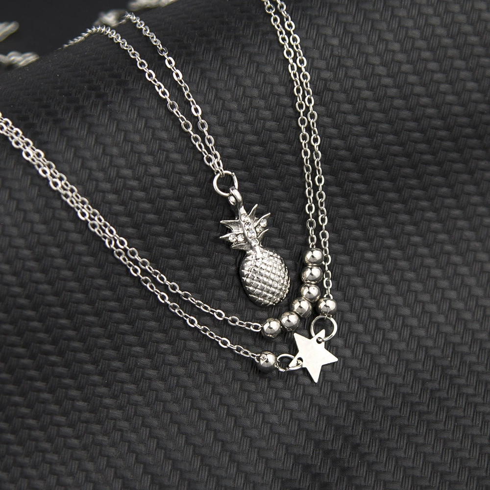 (Трансграничная торговля), аксессуар, anklet браслет для лодыжки, круглые бусины, набор, цепь, европейский стиль, комплект из 3 предметов, простой и элегантный дизайн