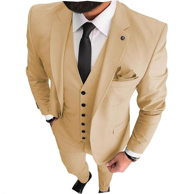 Traje Formal para Hombre de Poliéster, Una Sola Fila y Una Hebilla para Banquetes image 4