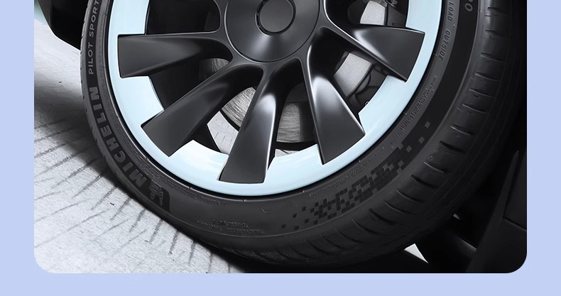 Suitable for Tesla Model Y Wheel Hub Cover 20inch Protective Cover Cyclone Wheel Rim Modification Accessories Black Other
