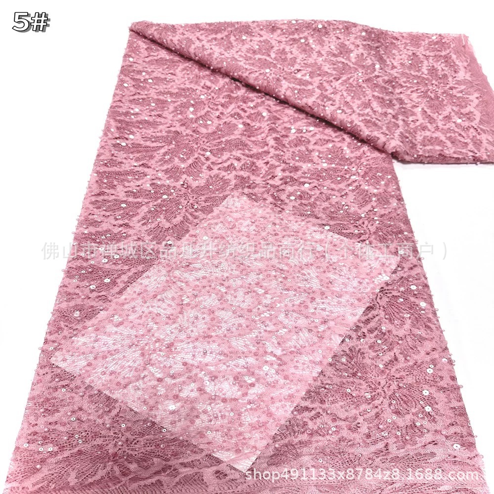 Nueva moda Gaoding lujo ligero vestido de boda vestido de moda cena tela de encaje pesado tela de cuentas