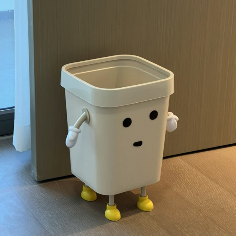 かわいいゴミ箱家庭用四角い大容量の開口式紙かご客間トイレキッチン|undefined