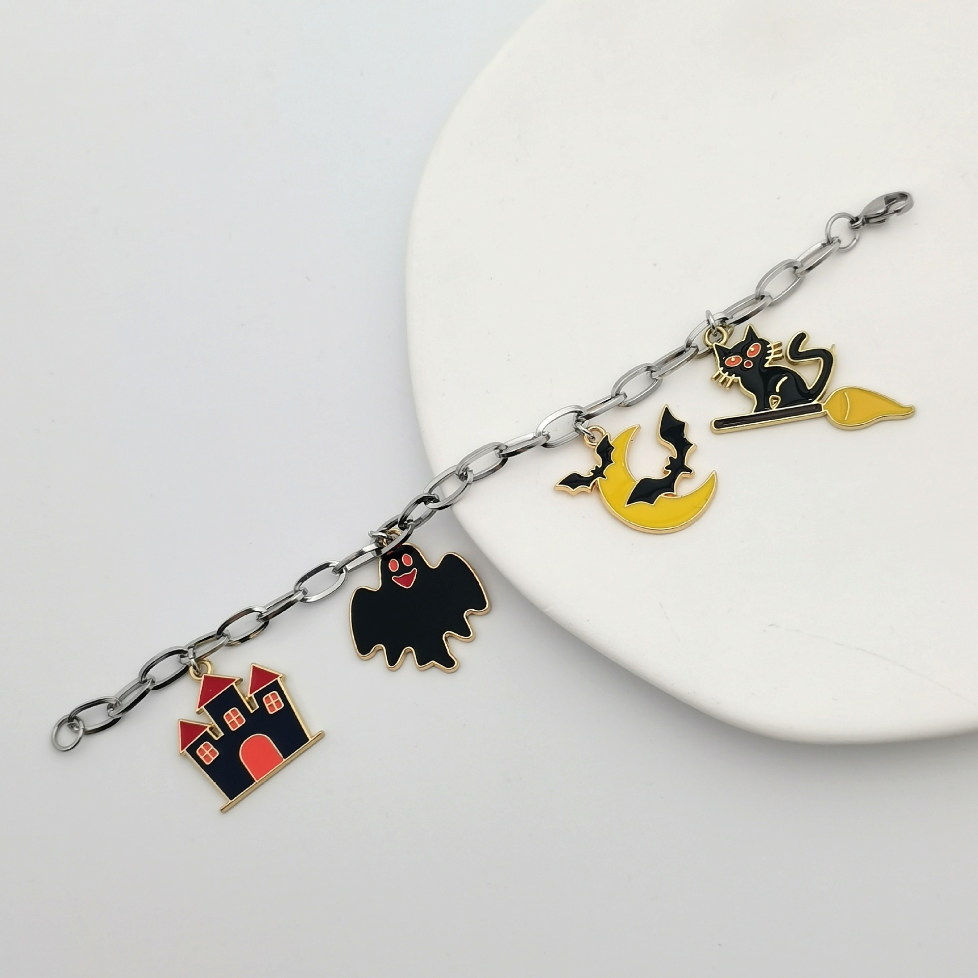 Halloween Charm Armband Edelstahl Dämon Cartoon Schmuckstück_voghion.com