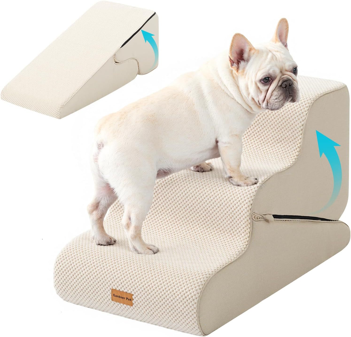 Escalera de esponja comprimida para mascotas desmontable y desmontable, escalera para perros mayores, escalera para perros de tamaño medio, escalera para dormir