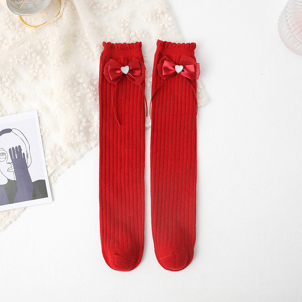 Autumn children's socks with bow