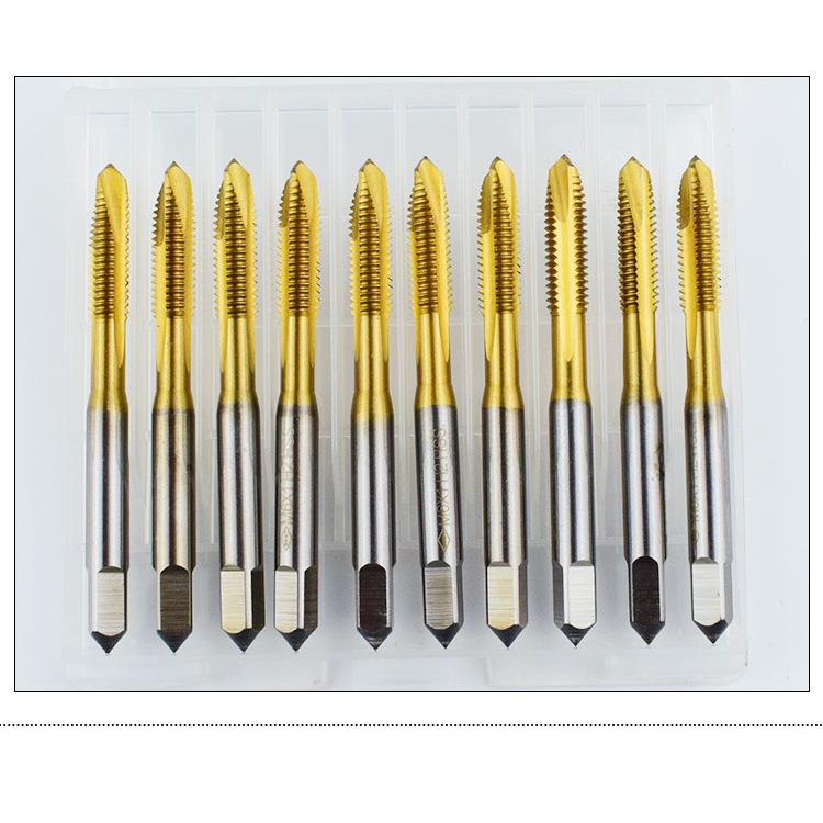 高品质先端螺旋镀钛机用丝锥M3M4M5M6M8M10M12M14M16