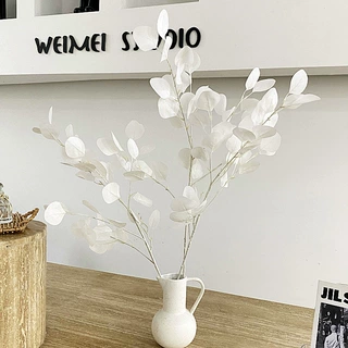 定制仿真苹果叶仿真绿植尤加利丝印金钱叶婚庆婚礼堂会场布置插花