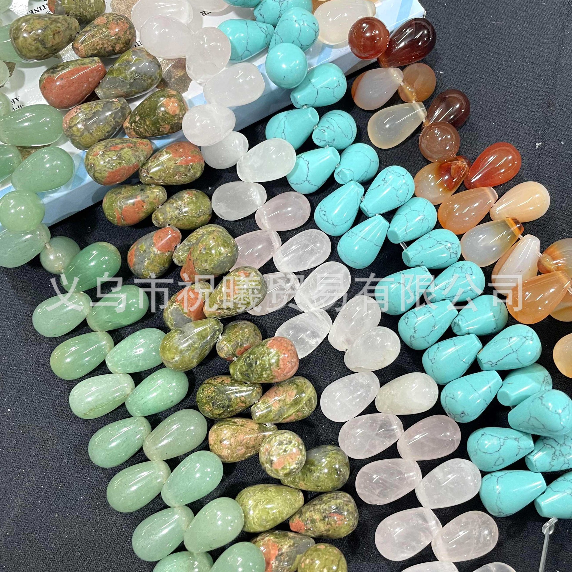 agate beads drop-shaped