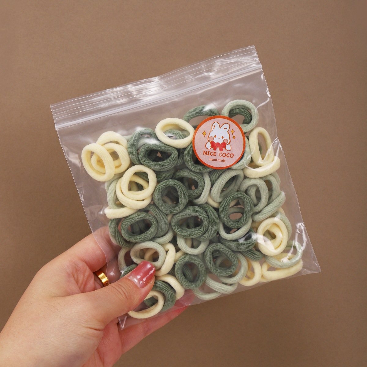 Cabeza de bebés de cabello de color caramelo anillo de cabello de goma de alta elasticidad cabello de mujer no lesionar cabello de cabello tocado de niña
