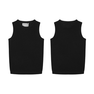 TEAM Wang Jiaer with hollow sleeveless round neck knitted vest men's and women's lovers knitted vest vest