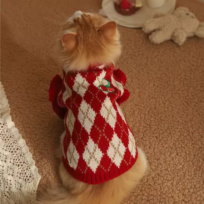 Gato Ropa Otoño Suéter marioneta gato capa gradual lindo mascota invierno Otoño e Invierno gatito anti-pelusa ropa de otoño
