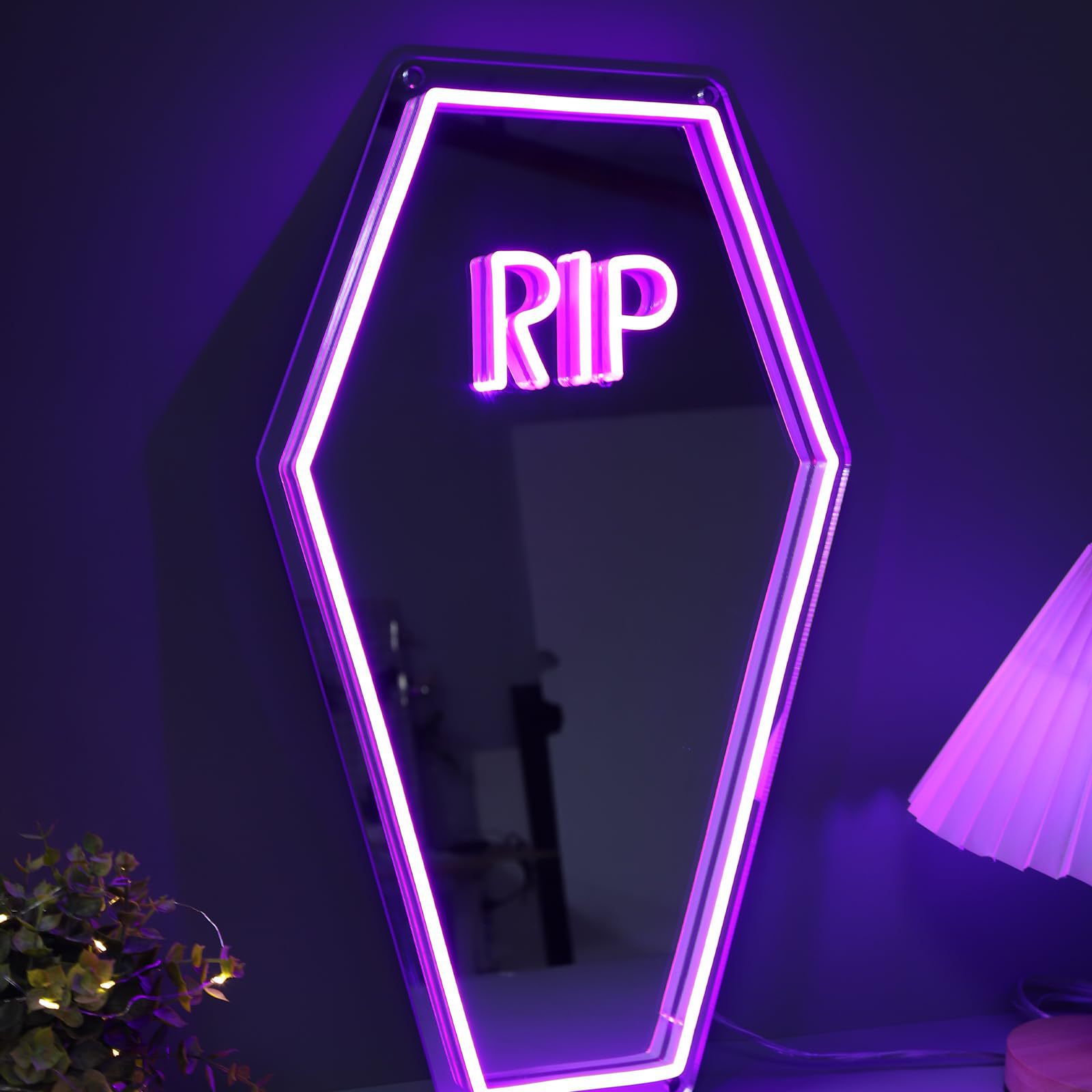 Transfronterizos LED de neón espejo luminoso espejo de maquillaje estilo de letra lámpara dormitorio tienda atmósfera lámpara decorativa