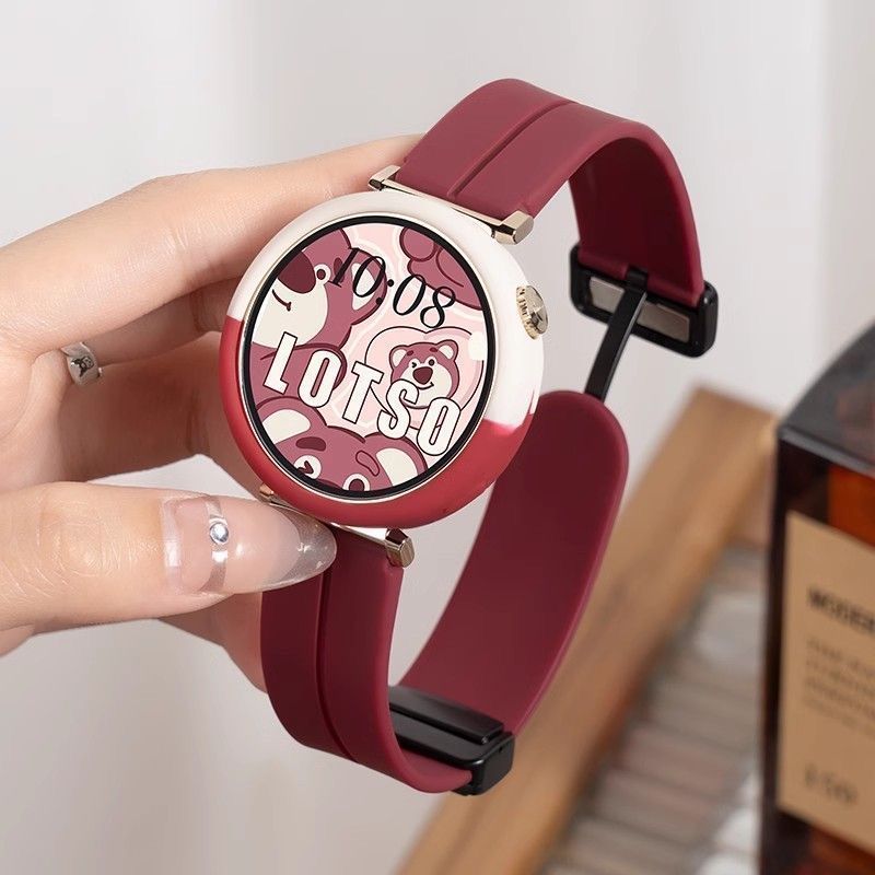 Popular Dual Payment Round Screen Smart Watch for Female High School Students Ins High-Looking Nfc Access Control Ai Assistant Fitness Watch