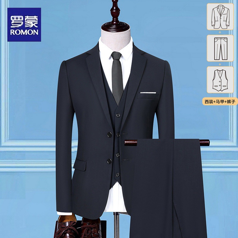 블랙 2버튼 [슈트+바지+조끼] 프리타이