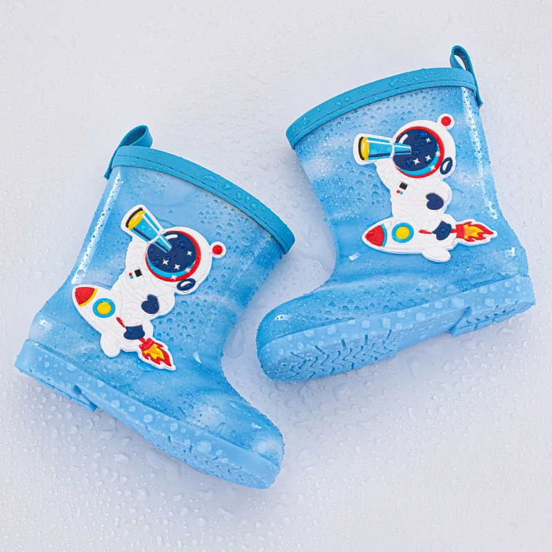 Star-chasing Foot Astronaut Flower Cloth Детская непромокаемая обувь и сапоги от дождя для маленьких детей, студентов, детей среднего и старшего возраста в наличии