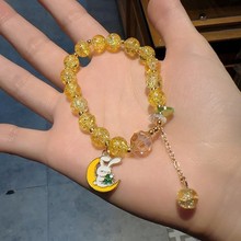 三丽鸥爆花水晶儿童手链批发手工串珠琉璃卡通学生手串送闺蜜情侣